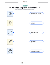 Charles-Augustin de Coulomb printable worksheet preview