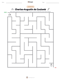 Aperçu de la feuille de travail imprimable Charles-Augustin de Coulomb