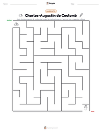 Anteprima della scheda stampabile di Charles-Augustin de Coulomb