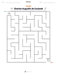 Charles-Augustin de Coulomb afdrukbare werkblad voorbeeld