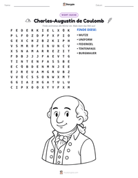 Charles-Augustin de Coulomb druckbare Arbeitsblatt Vorschau