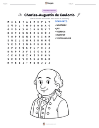 Charles-Augustin de Coulomb afdrukbare werkblad voorbeeld