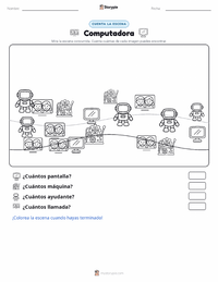 Vista previa de la hoja de trabajo imprimible de Computadora