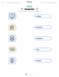 Computer printable worksheet for kids