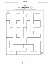 Computer printable worksheet preview