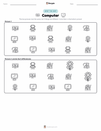Computer printable worksheet preview