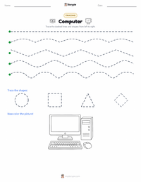 Computer printable worksheet preview