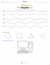 Podgląd drukowalnego arkusza ćwiczeń Komputer
