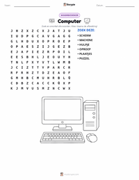 Computer afdrukbare werkblad voorbeeld