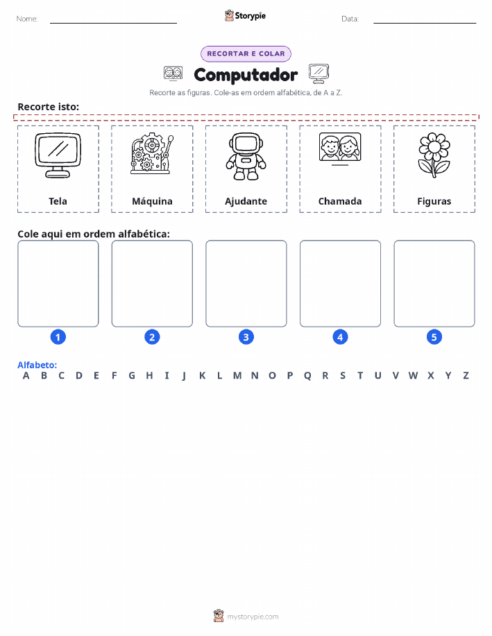 Recortar & Colar Alfabeto