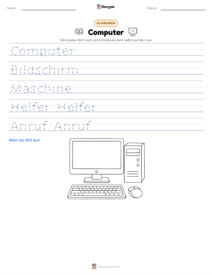 Schreibübung