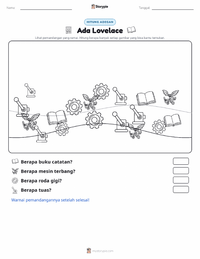 Prabaca lembar kerja cetak Ada Lovelace