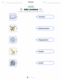 Ada Lovelace afdrukbare werkblad voor kinderen