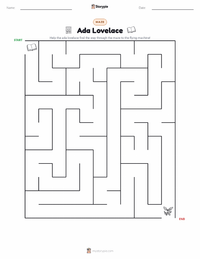 Ada Lovelace printable worksheet preview