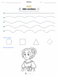 Ada Lovelace printable worksheet preview