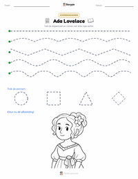 Ada Lovelace afdrukbare werkblad voorbeeld
