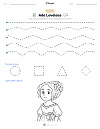 Prévia da folha de atividades imprimível Ada Lovelace
