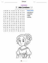 Ada Lovelace druckbare Arbeitsblatt Vorschau