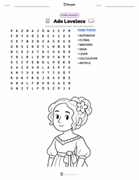 Ada Lovelace printable worksheet preview