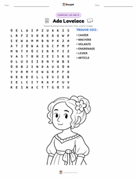 Aperçu de la feuille de travail imprimable Ada Lovelace