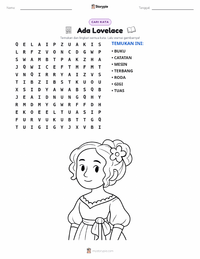 Prabaca lembar kerja cetak Ada Lovelace