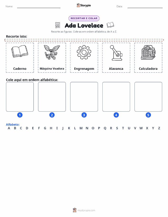 Recortar & Colar Alfabeto