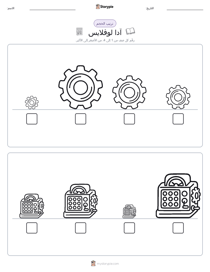 ترتيب الحجم