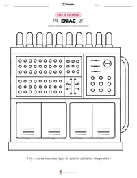 Aperçu de la feuille de travail imprimable ENIAC