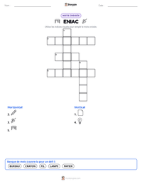 Aperçu de la feuille de travail imprimable ENIAC