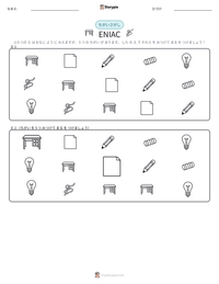 ENIAC の印刷可能ワークシートプレビュー