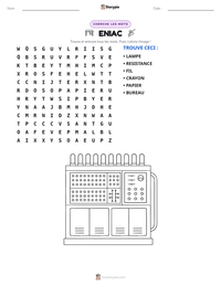 Aperçu de la feuille de travail imprimable ENIAC
