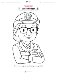 Grace Hopper coloring page for kids