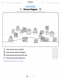 Grace Hopper printable worksheet preview