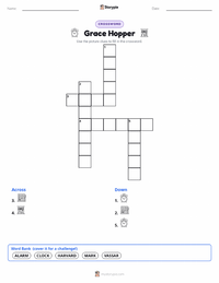 Grace Hopper printable worksheet preview