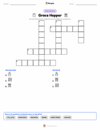 Vista previa de la hoja de trabajo imprimible de Grace Hopper