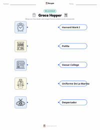 Hoja de trabajo imprimible de Grace Hopper para niños