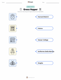 Scheda stampabile di Grace Hopper per bambini