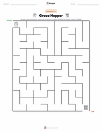 Vista previa de la hoja de trabajo imprimible de Grace Hopper