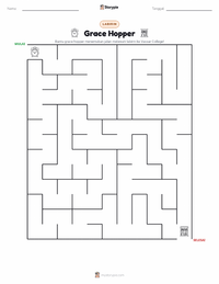 Prabaca lembar kerja cetak Grace Hopper