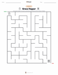 Anteprima della scheda stampabile di Grace Hopper