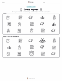 Grace Hopper printable worksheet preview