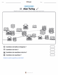 Aperçu de la feuille de travail imprimable Alan Turing