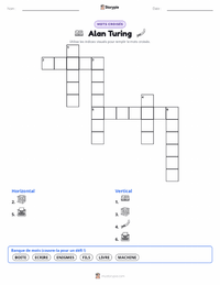 Aperçu de la feuille de travail imprimable Alan Turing