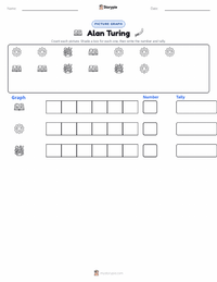 Alan Turing printable worksheet preview