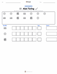 Alan Turing yazdırılabilir çalışma sayfası önizlemesi