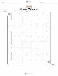Alan Turing druckbare Arbeitsblatt Vorschau