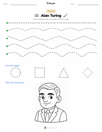 Alan Turing printable worksheet preview