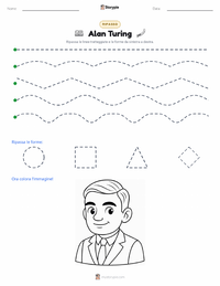 Anteprima della scheda stampabile di Alan Turing