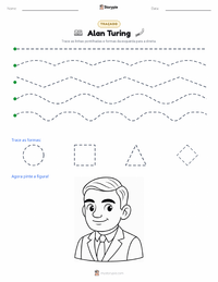 Prévia da folha de atividades imprimível Alan Turing