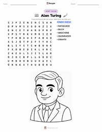 Alan Turing druckbare Arbeitsblatt Vorschau